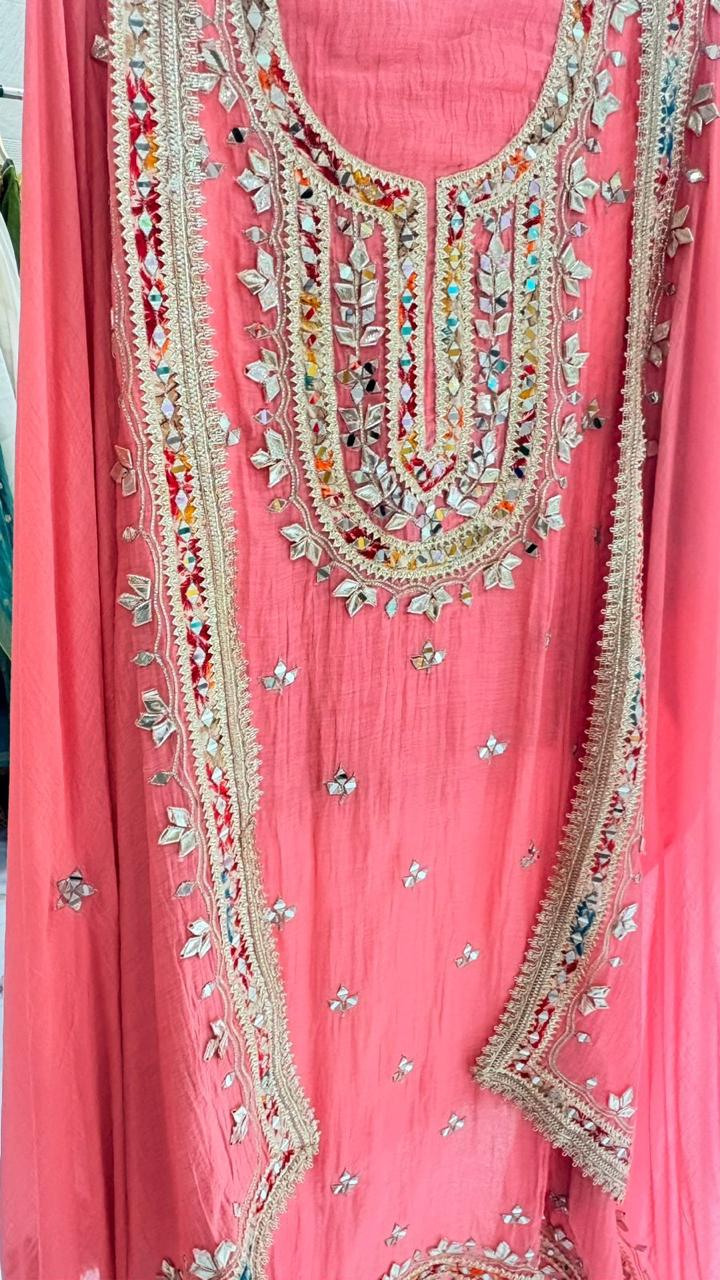 baby pink MUL with dupatta
